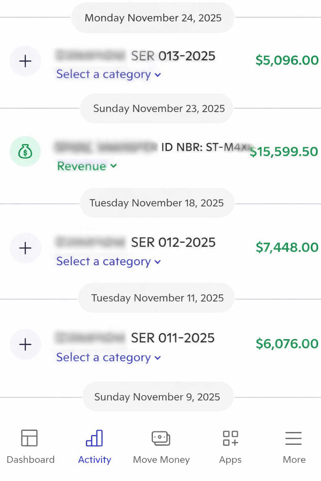 Bank Transaction History